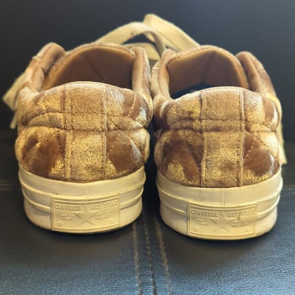 Converse One Star x Golf Le Fleur Quilted Velvet Brown Sugar Casual Sneakers - Picture 4 of 6